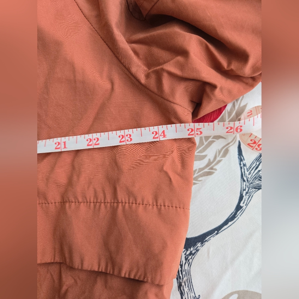 Reitmans XXL Rust Water Resistant Rain Jacket With Detatchable Oversized Hood - Picture 8 of 9